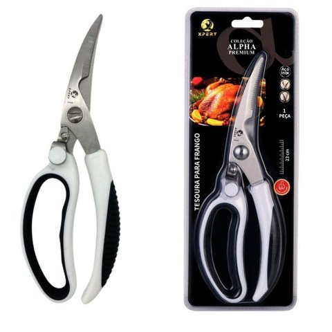Tesoura Culinária para Frango 23cm para Cozinha Inox