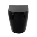 Ver imagem 2 de Bacia Vaso Sanitário Convencional Redondo Preto Brilho Nias