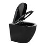 Bacia Vaso Sanitário Convencional Redondo Preto Brilho Nias - 6