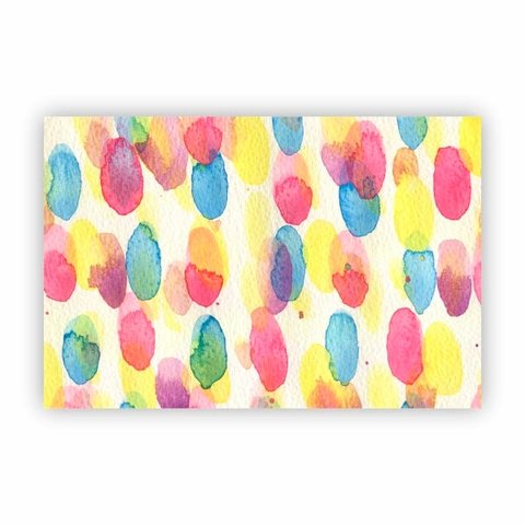 Quadro Canvas Premium Abstrato Tinta Colorida 90x60cm