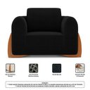 Ver imagem 7 de Kit 02 Poltronas e 01 Sofá Bloom 200cm 03 Lugares com Pés de Madeira Bouclê Preto - Desk Design