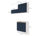 Ver imagem 2 de Lavanderia Modulada Kappesberg Celeste 3 Peças Branco/azul 160cm