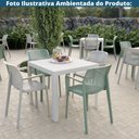 Ver imagem 2 de Mesa de Jantar Quadrada Ibiza 80 Cm (largura) em Polipropileno Fendi com Tramas Simulando Rattan