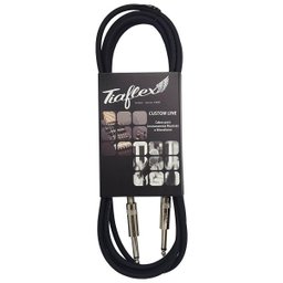 CABO GUITARRA 6MM P10/P10 PRETO 3 METROS - 1