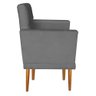 Kit 07 Poltrona Nina Capitone Decorativa Para Sala de Estar Recepção Suede Cinza -Open Decor - 5