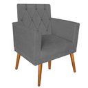 Ver imagem 4 de Kit 07 Poltrona Nina Capitone Decorativa Para Sala de Estar Recepção Suede Cinza -Open Decor