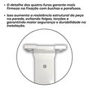 Ver imagem 3 de 8 Suportes de Prateleira Fixo de Parede Mão Francesa 35cm Invisível Aço Alta Resistência Branco