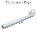 Ver imagem 7 de 8 Suportes de Prateleira Fixo de Parede Mão Francesa 35cm Invisível Aço Alta Resistência Branco