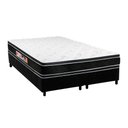 Ver imagem 1 de Cama Box King: Colchão Espuma D33 Castor Black e White Double Face + Base CRC Suede Black(193x203)