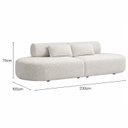 Ver imagem 3 de Sofá Luxuoso Modular Decoração Sala de Estar 230cm Noor