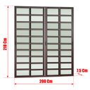 Ver imagem 4 de Porta Correr c/Trav.4F.Móv.210x200 Elite c/Fecho Aut.V.Lis.Marrom Corten Brimak