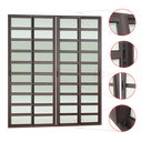 Ver imagem 3 de Porta Correr c/Trav.4F.Móv.210x200 Elite c/Fecho Aut.V.Lis.Marrom Corten Brimak