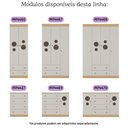 Ver imagem 6 de Guarda-roupa Infantil 62cm 2 Portas com Vidro e 2 Gavetas Pirulito Multimóveis Mp4466 Madeirado/off