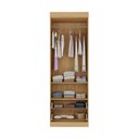 Ver imagem 5 de Guarda-roupa Infantil 62cm 2 Portas com Vidro e 2 Gavetas Pirulito Multimóveis Mp4466 Madeirado/off