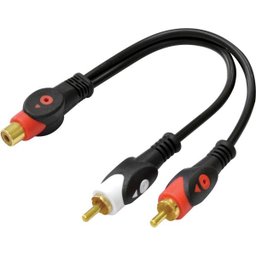 CABO Y RCA FÊMEA X 2 RCA MACHO 20 CM PROFISSIONAL - YRF2RM-2 - 2