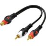 CABO Y RCA FÊMEA X 2 RCA MACHO 20 CM PROFISSIONAL - YRF2RM-2 - 2