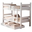 Ver imagem 1 de Beliche Solteiro Leticia com Cama Auxiliar Mili Mdf 199x95 Cm Branco Decmade