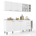 Ver imagem 1 de Armário de Cozinha com Tampo Cp11 200cm Pérola Branco Z34 - Mpozenato