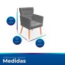 Ver imagem 7 de Kit 2 Poltronas Recepção Ana Suede Cinza Biselos Decor