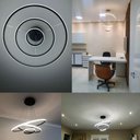 Ver imagem 3 de Lustre Pendente Luminaria 3 Arcos Aneis Luxo Perfil Infinito 48w Rustico