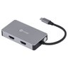 HUB USB TIPO C / TYPE C 5 EM 1 COM 2 HDMI + VGA + USB 3.0 + - 3