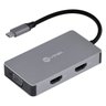 HUB USB TIPO C / TYPE C 5 EM 1 COM 2 HDMI + VGA + USB 3.0 + - 1