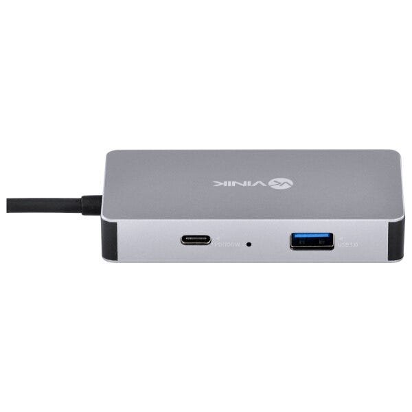 HUB USB TIPO C / TYPE C 5 EM 1 COM 2 HDMI + VGA + USB 3.0 + - 4