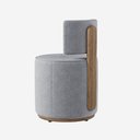 Ver imagem 4 de Puff Margo Decorativo Orgânico Boucle - 7 Decor Prata