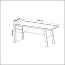 Ver imagem 4 de Mesa para Escritório com 2 Gavetas Branco Tecnomobili Me4122 Cor: Amêndoa