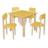 Conjunto Mesa Infantil com 4 Cadeiras Multicolorida:amarelo - 1