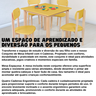 Conjunto Mesa Infantil com 4 Cadeiras Multicolorida:amarelo - 4