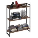 Ver imagem 1 de Estante Livreiro Dynamica Industrial 80cm 3 Prateleiras C08 Nogal - Mpozenato