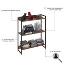 Ver imagem 3 de Estante Livreiro Dynamica Industrial 80cm 3 Prateleiras C08 Nogal - Mpozenato