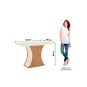 Ver imagem 4 de Conjunto: Mesa de Cozinha Luiza Sc42 Tampo Madeirado C/ Vidro Canto Curvo 120x80cm e 4 Cadeiras Tau