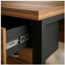 Ver mais imagens de Mesa Escritório Pé Quadro 1,20x0,60m c/ Gavetas Nogal Sevilha/Preto 24471