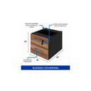 Ver imagem 5 de Mesa Escritório Pé Quadro 1,20x0,60m c/ Gavetas Nogal Sevilha/Preto 24471
