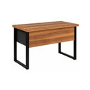 Ver imagem 7 de Mesa Escritório Pé Quadro 1,20x0,60m c/ Gavetas Nogal Sevilha/Preto 24471