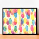 Ver imagem 2 de Quadro Canvas Premium Abstrato Tinta com Moldura 90x60cm