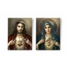 Kit 2 Quadros Canvas Religiosos Jesus Nossa Senhora 60x40cm - 1