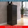 Armário de Arquivo Oficio 4 Gavetas Pandin 47 Cm (larg) Aço Preto C- Frente Gaveta Azul C- Chave - 8