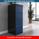 Ver imagem 7 de Armário de Arquivo Oficio 4 Gavetas Pandin 47 Cm (larg) Aço Preto C- Frente Gaveta Azul C- Chave