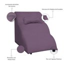 Ver imagem 3 de Escada Pet 46cm Estofada para Cachorro Nuvem R01 Veludo Roxo - Annie Decor
