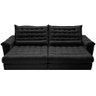 Sofá Retrátil e Reclinável 2,75m Molas Ensacadas Cama inBox Big Space com Bordado 3D Velusoft - 5