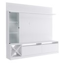 Ver imagem 3 de Rack com Painel para Tv até 50 Polegadas Coliseu 3 Portas Branco - Panorama Móveis