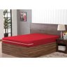 Capa De Colchão Casal Padrão - Malha Gel Com Zíper:Vermelho - 1