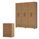 Ver imagem 1 de Cômoda Astral e Guarda Roupa Casal Verso Amêndola Touch - Demóbile