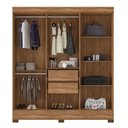 Ver imagem 4 de Cômoda Astral e Guarda Roupa Casal Verso Amêndola Touch - Demóbile