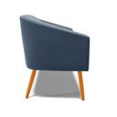 Ver imagem 4 de Namoradeira 02 Lugares Stella Suede Pés Palito Castanho - D’Rossi - Azul Marinho