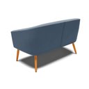 Ver imagem 5 de Namoradeira 02 Lugares Stella Suede Pés Palito Castanho - D’Rossi - Azul Marinho