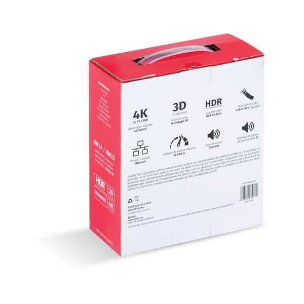 CABO HDMI 2.0 4K 30AWG PURO COBRE 10 METROS - PHM20-10 - 8